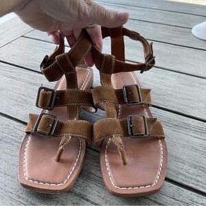 Bernardo Osten Gladiator Brown Suede Leather Sandals Womens Size 8